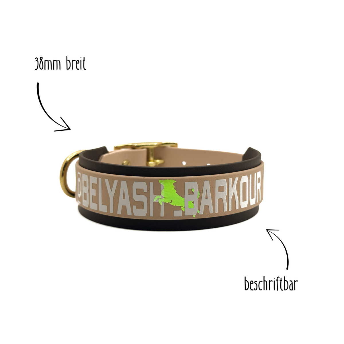 Biothanehalsband mit Unterlegung