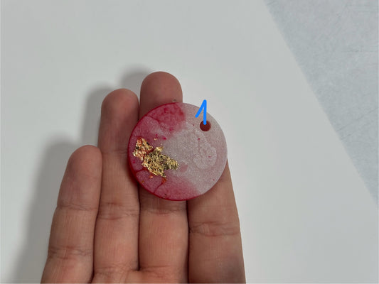 Epoxidharz Hundemarken - Rot/ Weiß