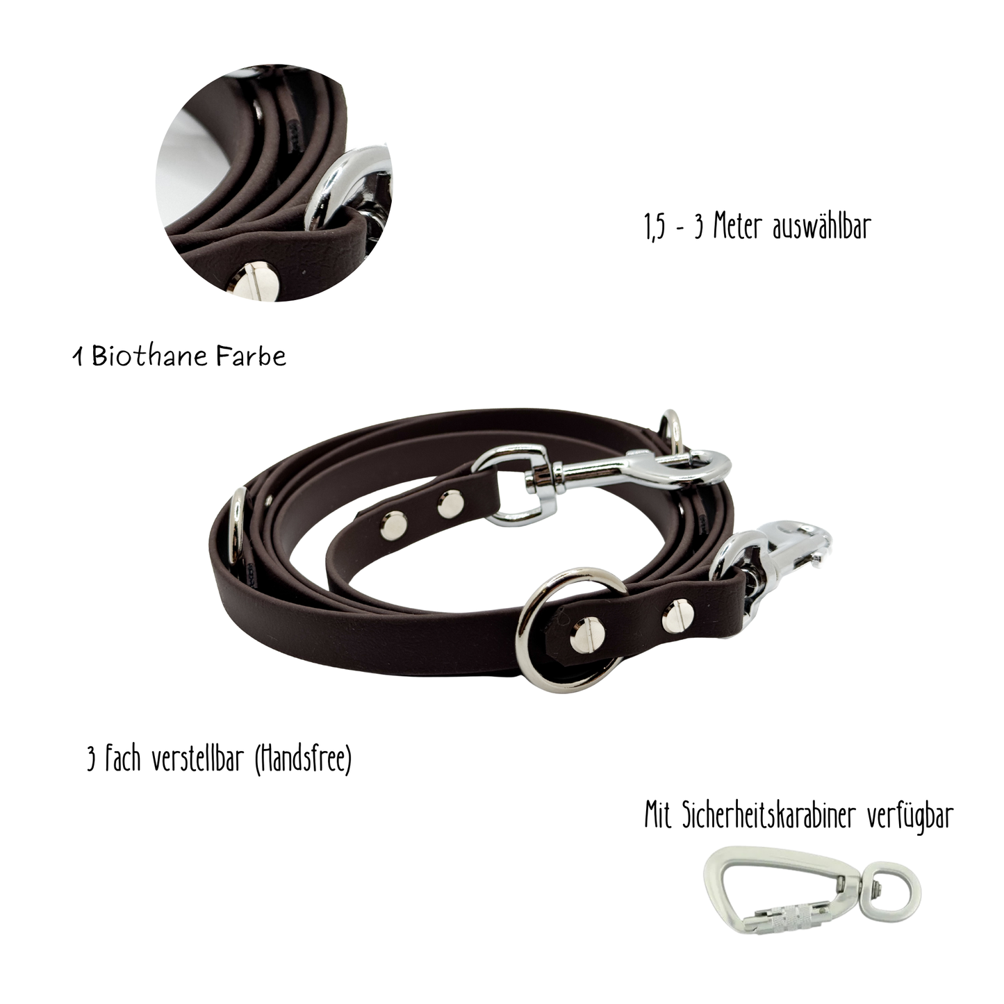 Biothane Leine Basic 1,5- 3m