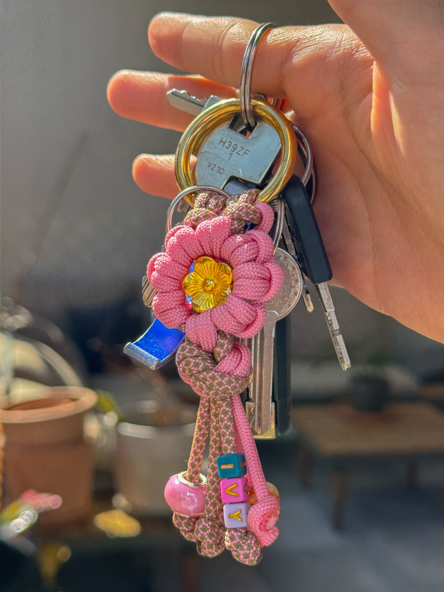 Paracord Flower Schlüsselanhänger