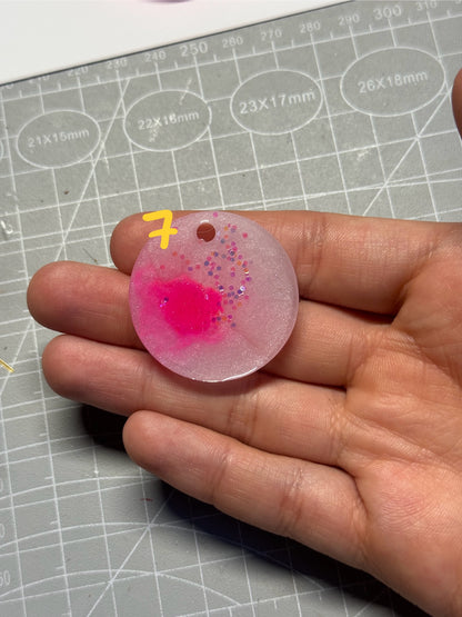 Epoxidharz Hundemarken - Serie Rosa/Weiß