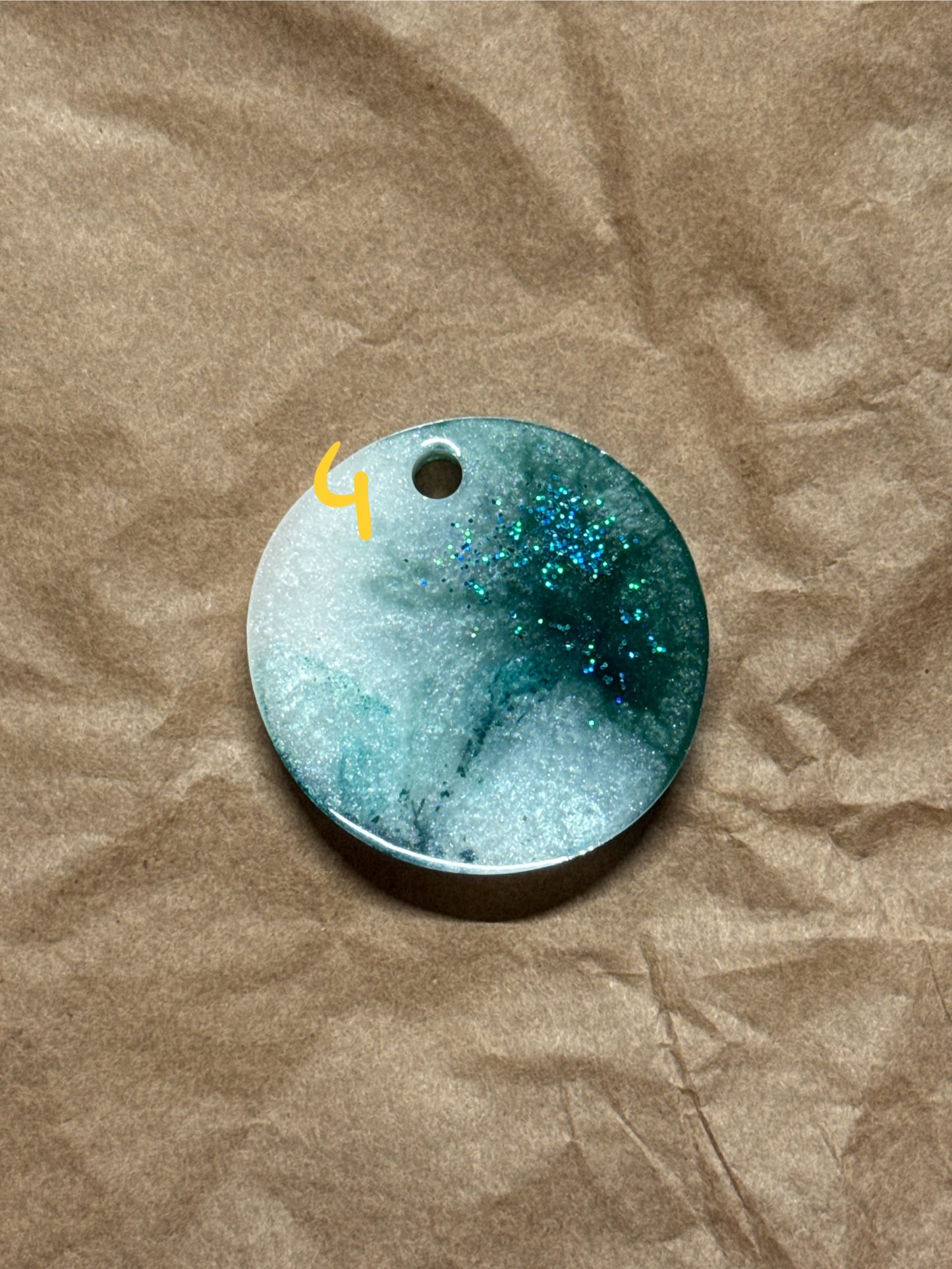 Epoxidharz Hundemarken - Serie Grün/Weiß