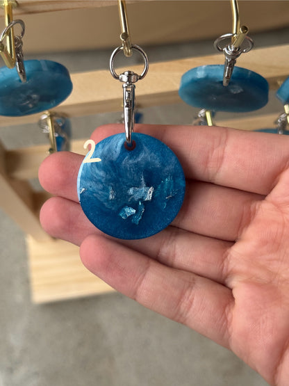 Epoxidharz Hundemarken - Serie Blausilber