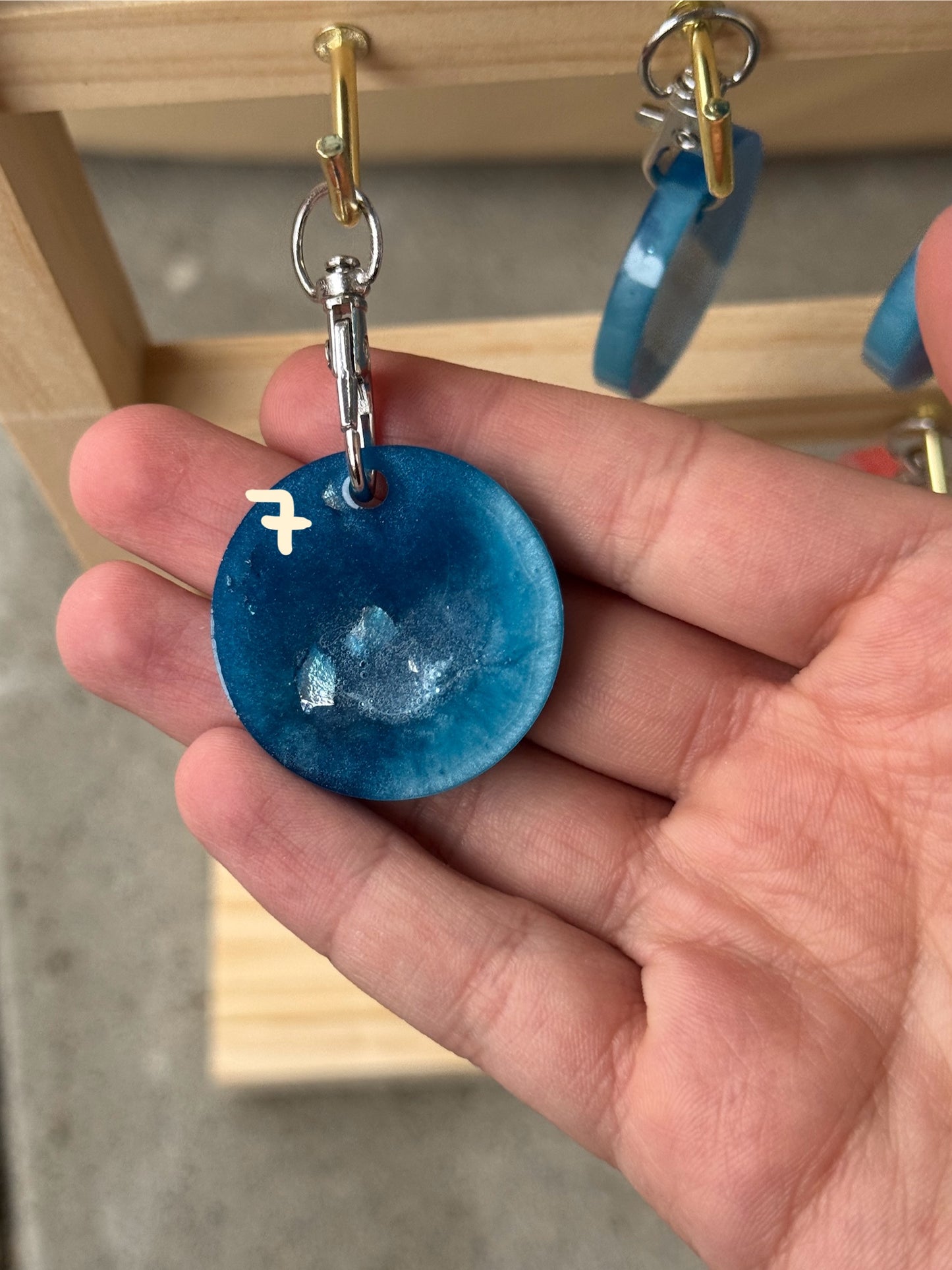 Epoxidharz Hundemarken - Serie Blausilber