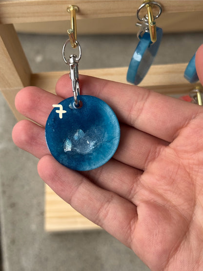 Epoxidharz Hundemarken - Serie Blausilber