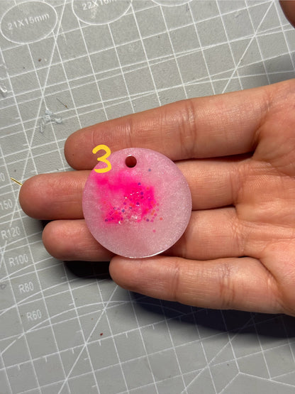 Epoxidharz Hundemarken - Serie Rosa/Weiß