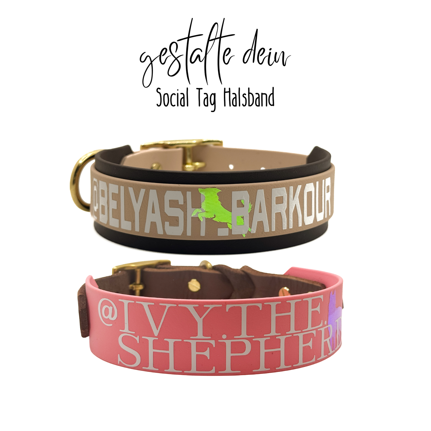 Social Tag Biothane Halsband