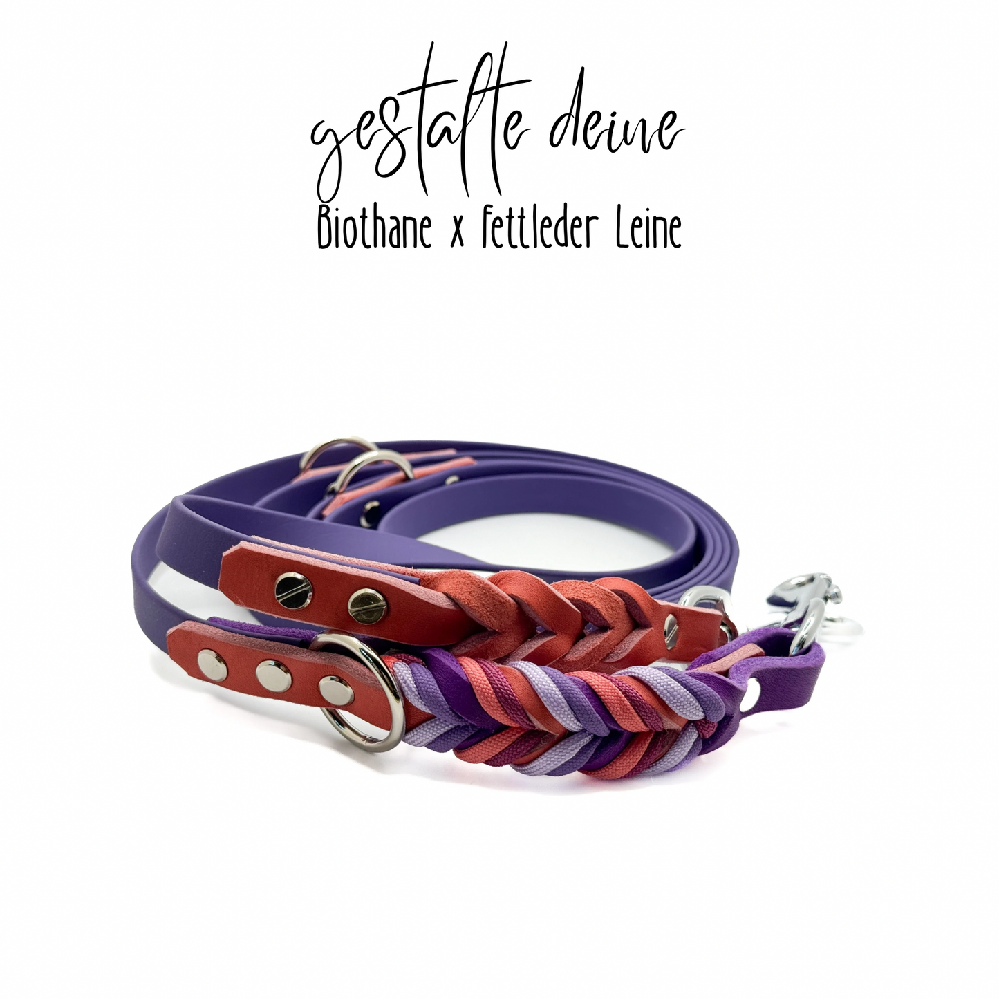 FettlederxBiothane Leine Deluxe 1,5- 3m