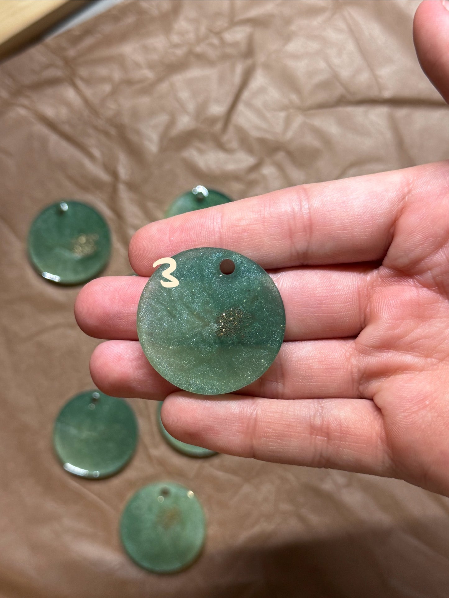 Epoxidharz Hundemarken - Serie Grüngold