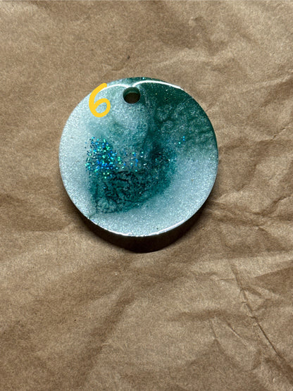 Epoxidharz Hundemarken - Serie Grün/Weiß