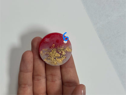 Epoxidharz Hundemarken - Rot/ Weiß