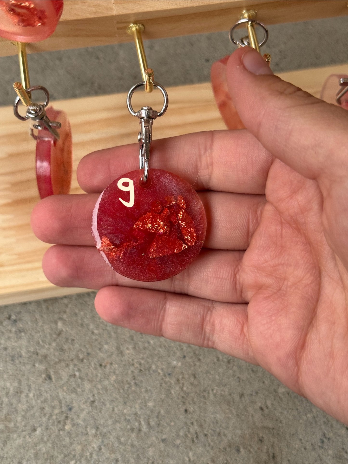 Epoxidharz Hundemarken - Serie Rosarot