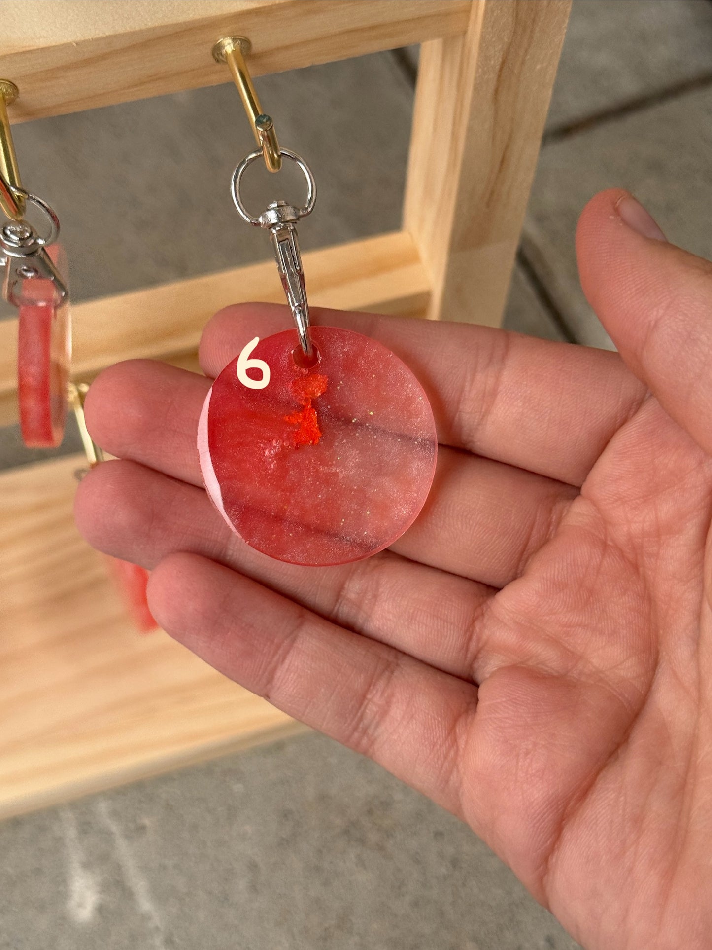 Epoxidharz Hundemarken - Serie Rosarot