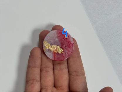 Epoxidharz Hundemarken - Rot/ Weiß