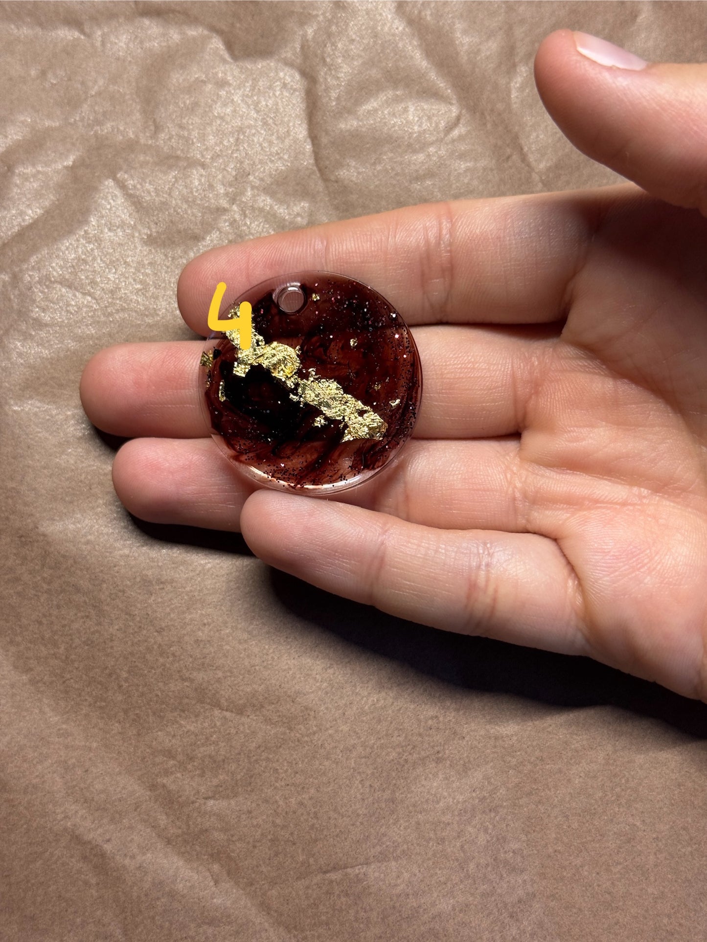 Epoxidharz Hundemarken - Serie Durchsichtig/Braun