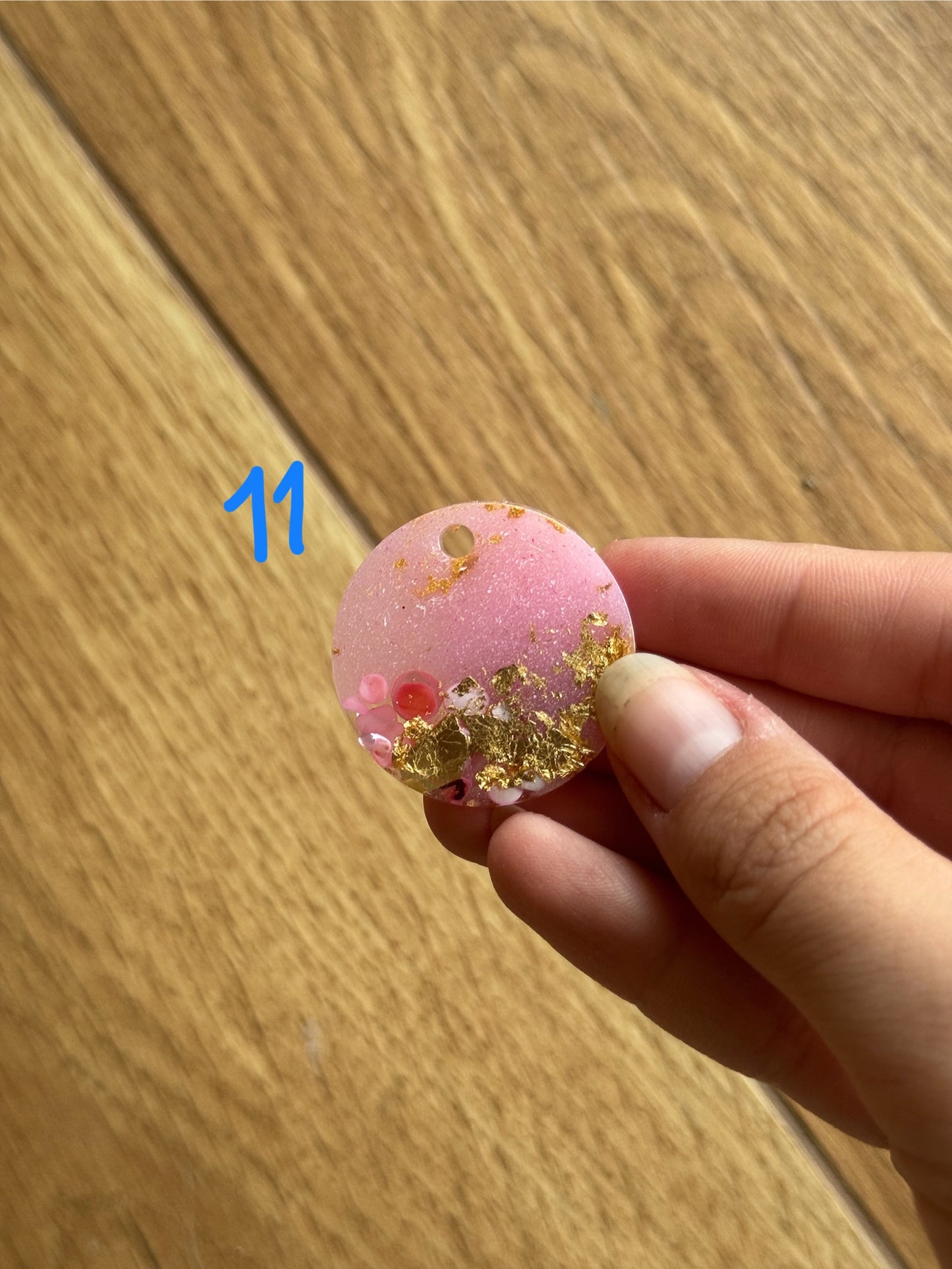 Epoxy Resin Dog Tags - Pink/Stone Series