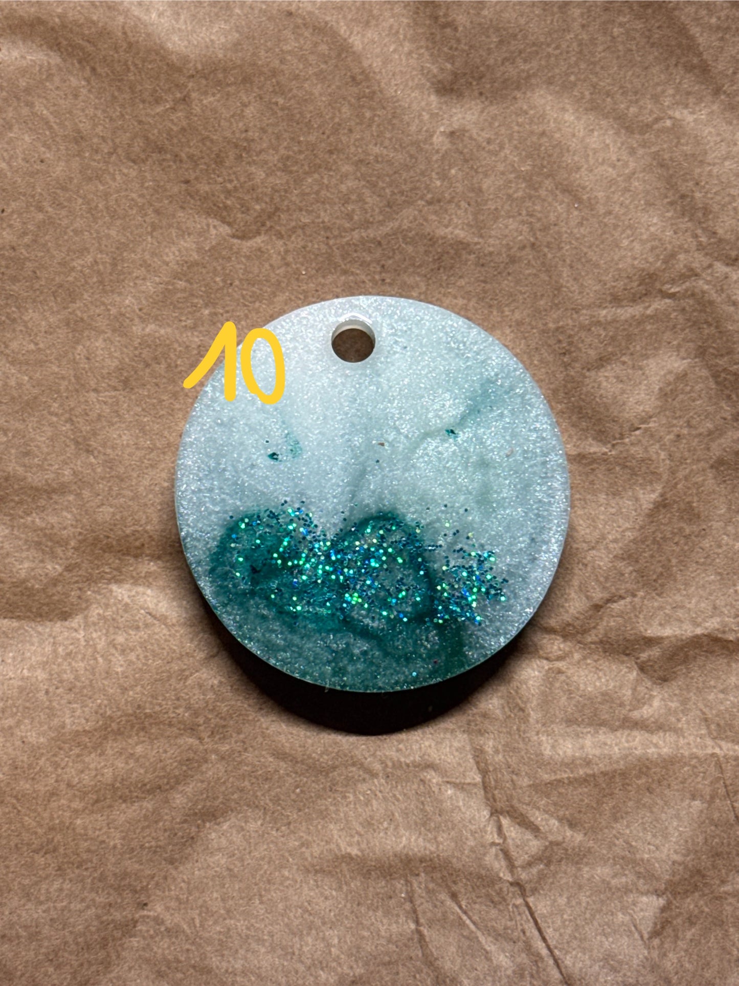 Epoxidharz Hundemarken - Serie Grün/Weiß