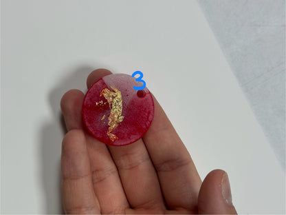 Epoxidharz Hundemarken - Rot/ Weiß