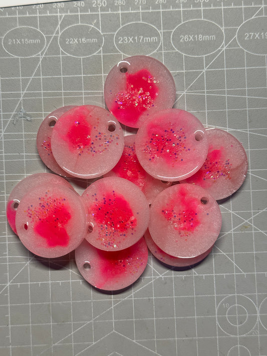 Epoxidharz Hundemarken - Serie Rosa/Weiß