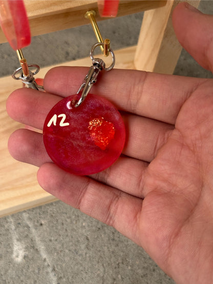 Epoxidharz Hundemarken - Serie Rosarot