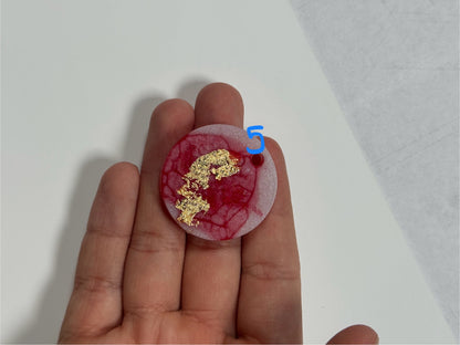 Epoxidharz Hundemarken - Rot/ Weiß