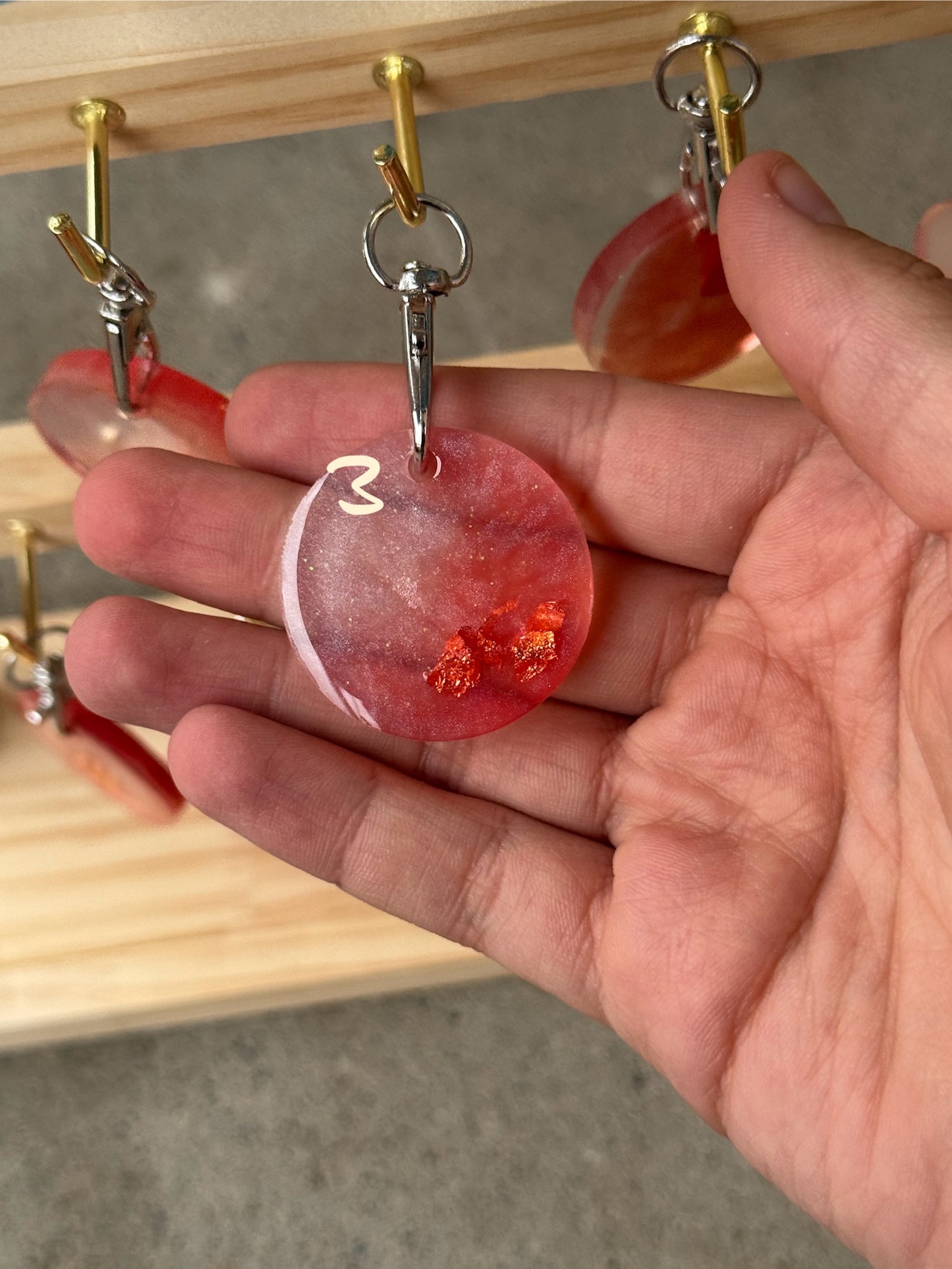 Epoxidharz Hundemarken - Serie Rosarot