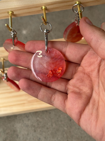 Epoxidharz Hundemarken - Serie Rosarot