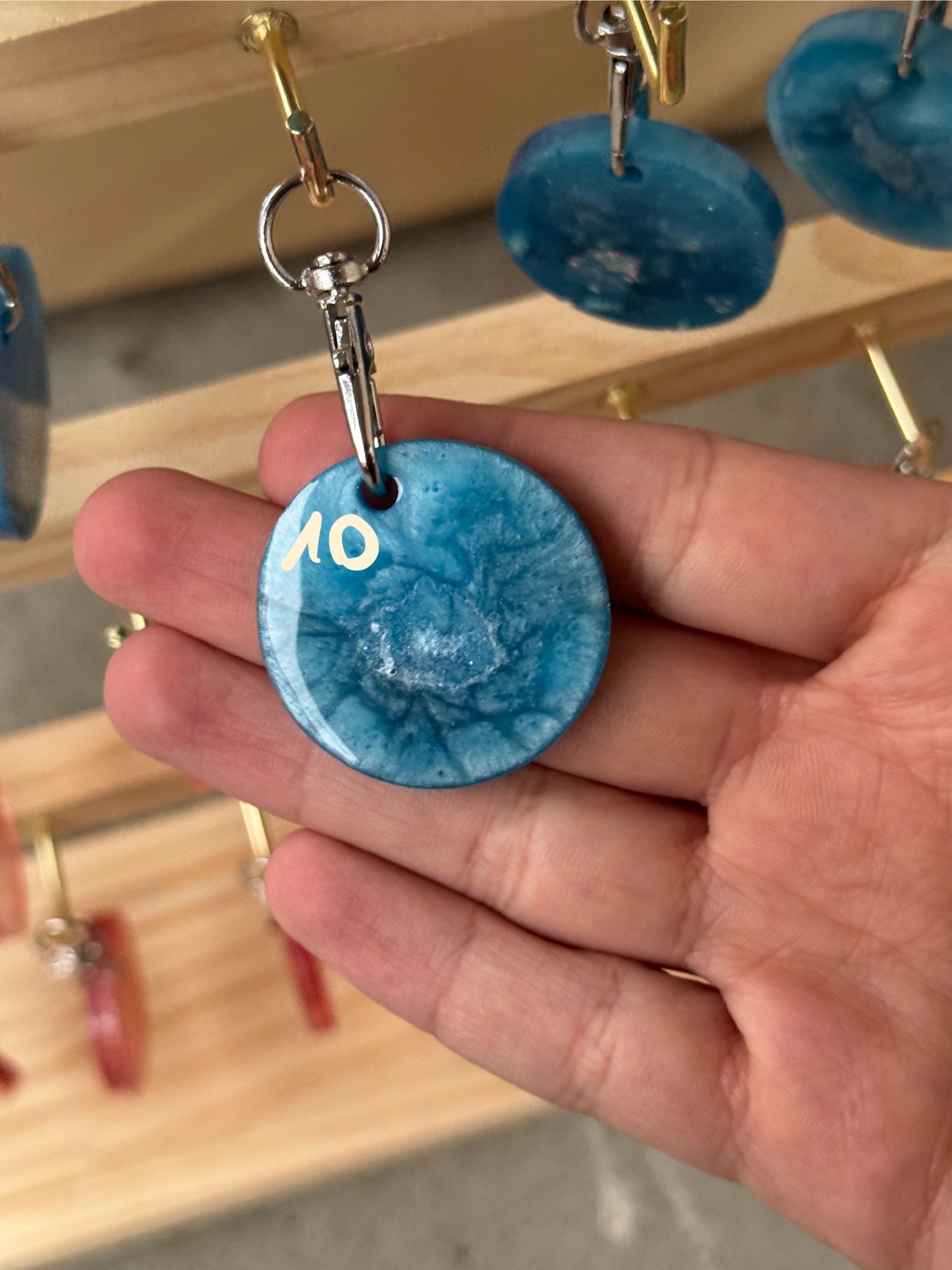 Epoxidharz Hundemarken - Serie Blausilber