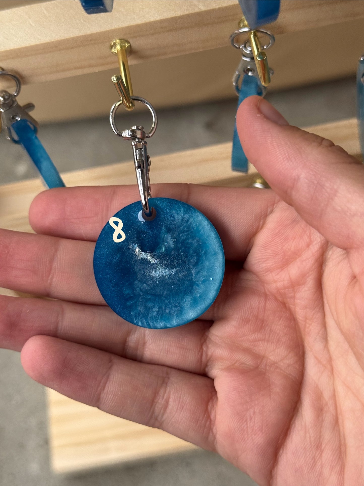 Epoxidharz Hundemarken - Serie Blausilber