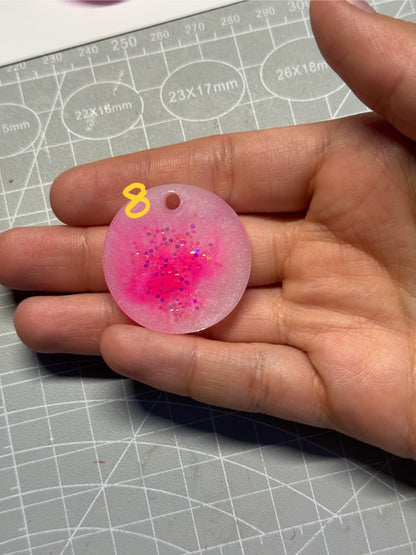 Epoxidharz Hundemarken - Serie Rosa/Weiß