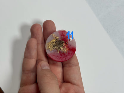 Epoxidharz Hundemarken - Rot/ Weiß