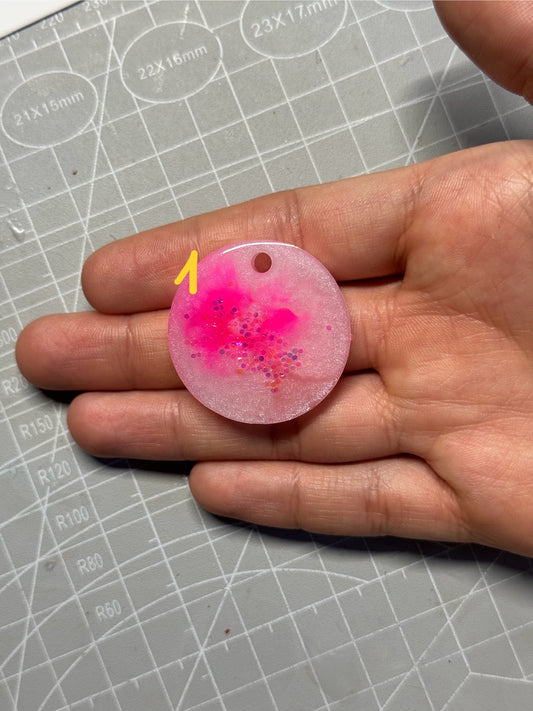 Epoxidharz Hundemarken - Serie Rosa/Weiß