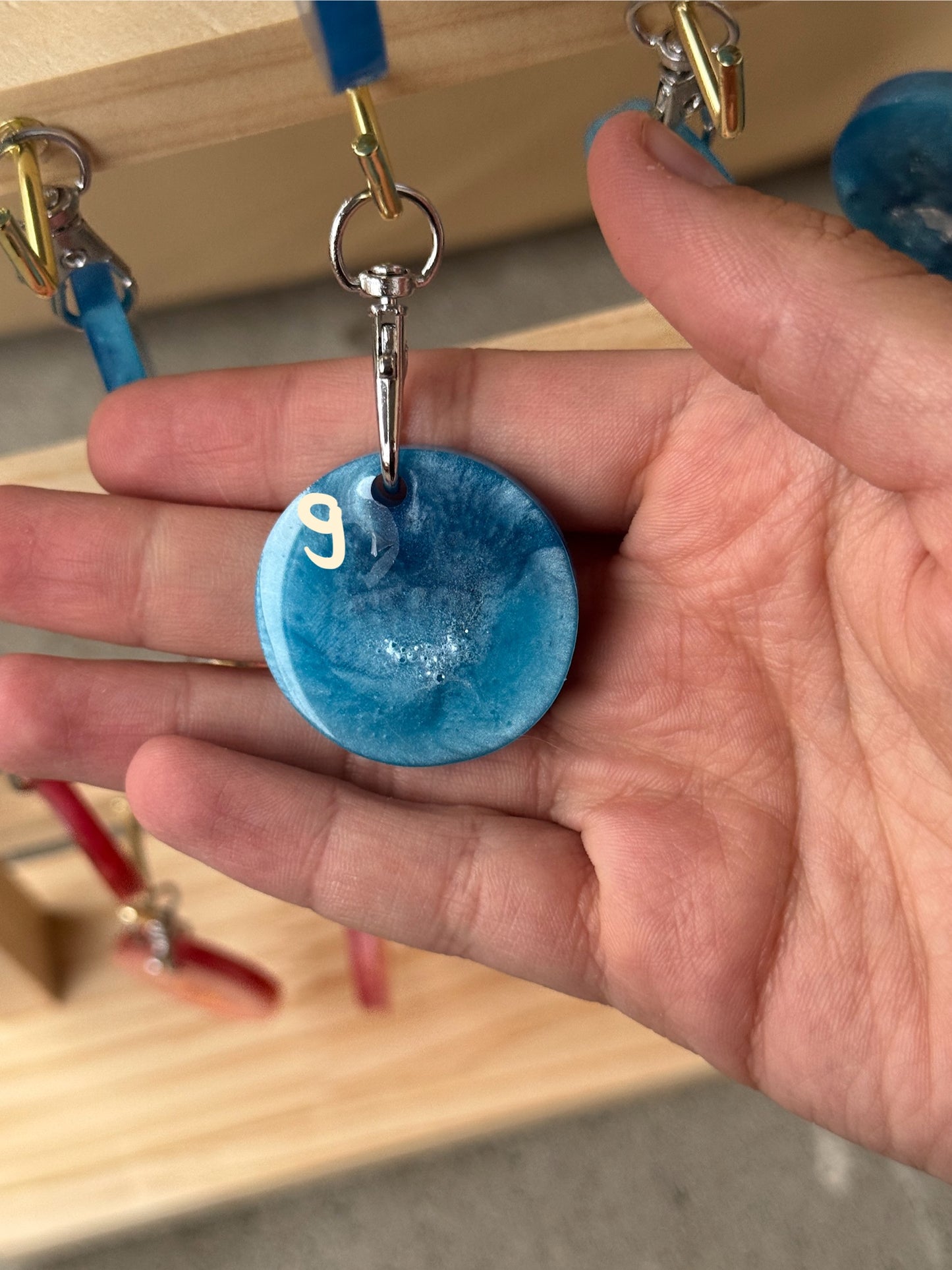 Epoxidharz Hundemarken - Serie Blausilber