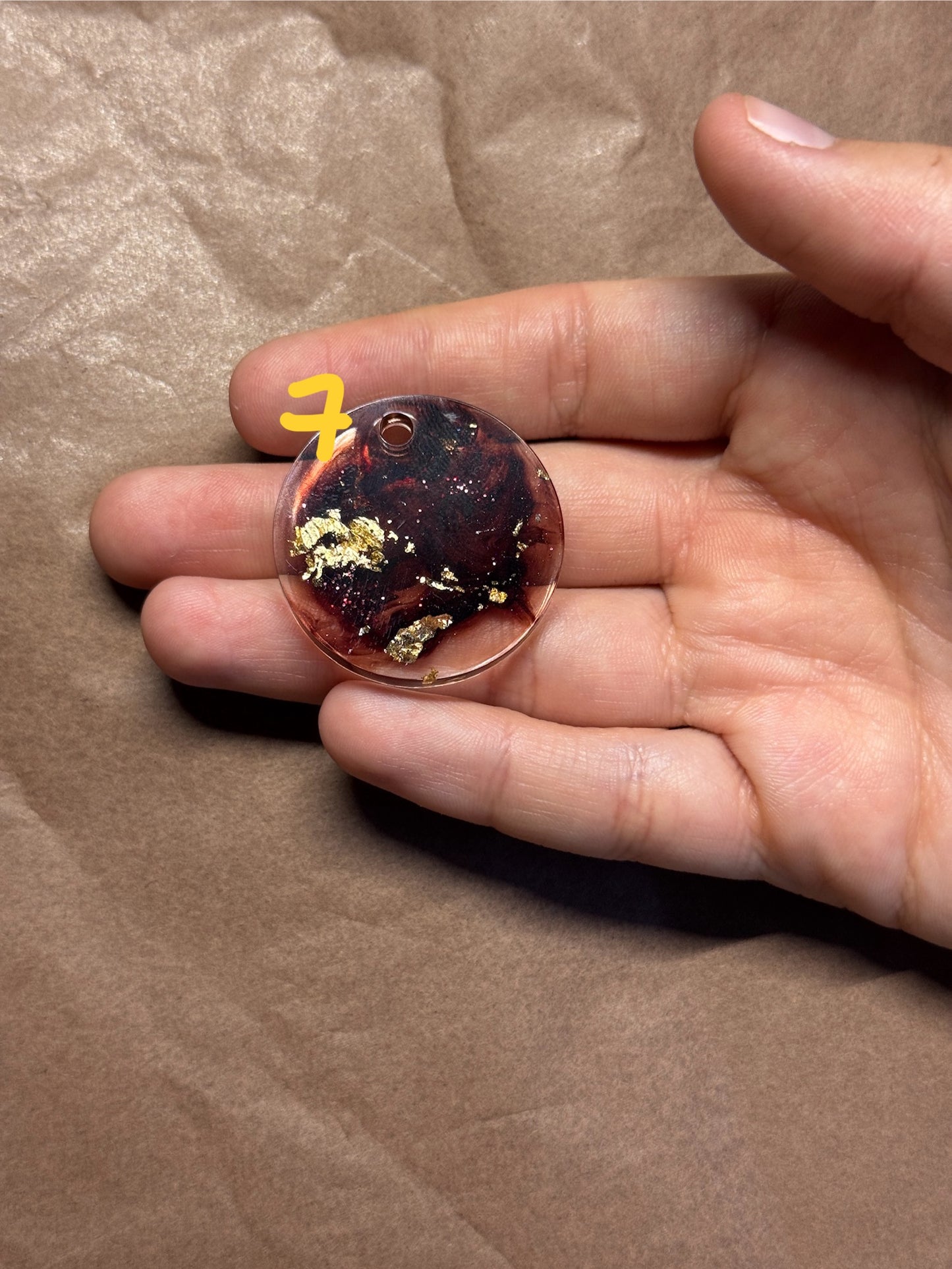 Epoxidharz Hundemarken - Serie Durchsichtig/Braun