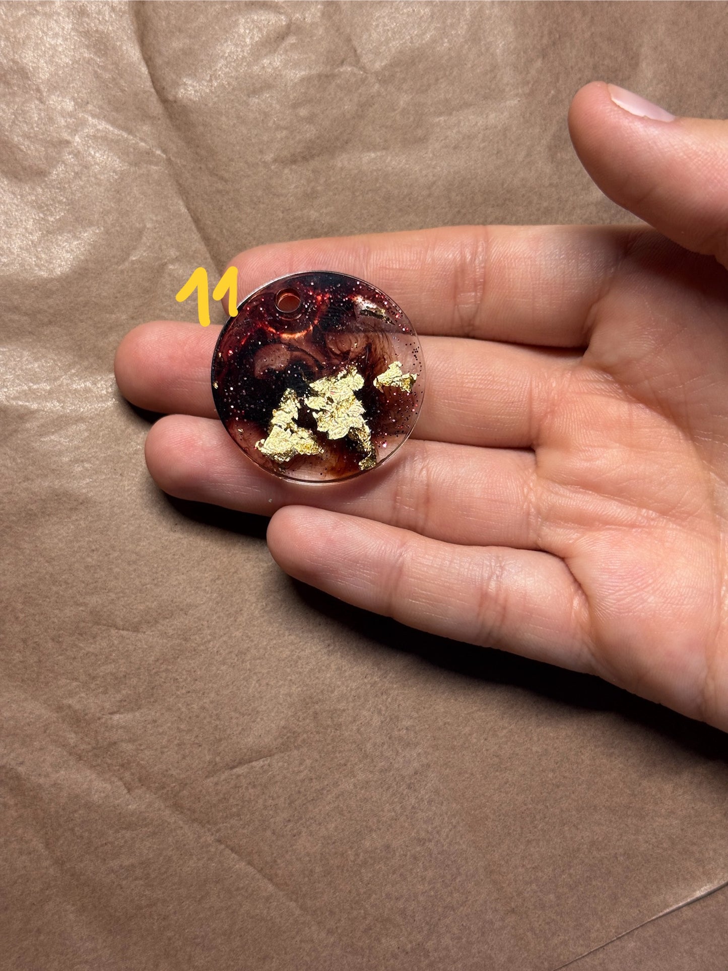 Epoxidharz Hundemarken - Serie Durchsichtig/Braun