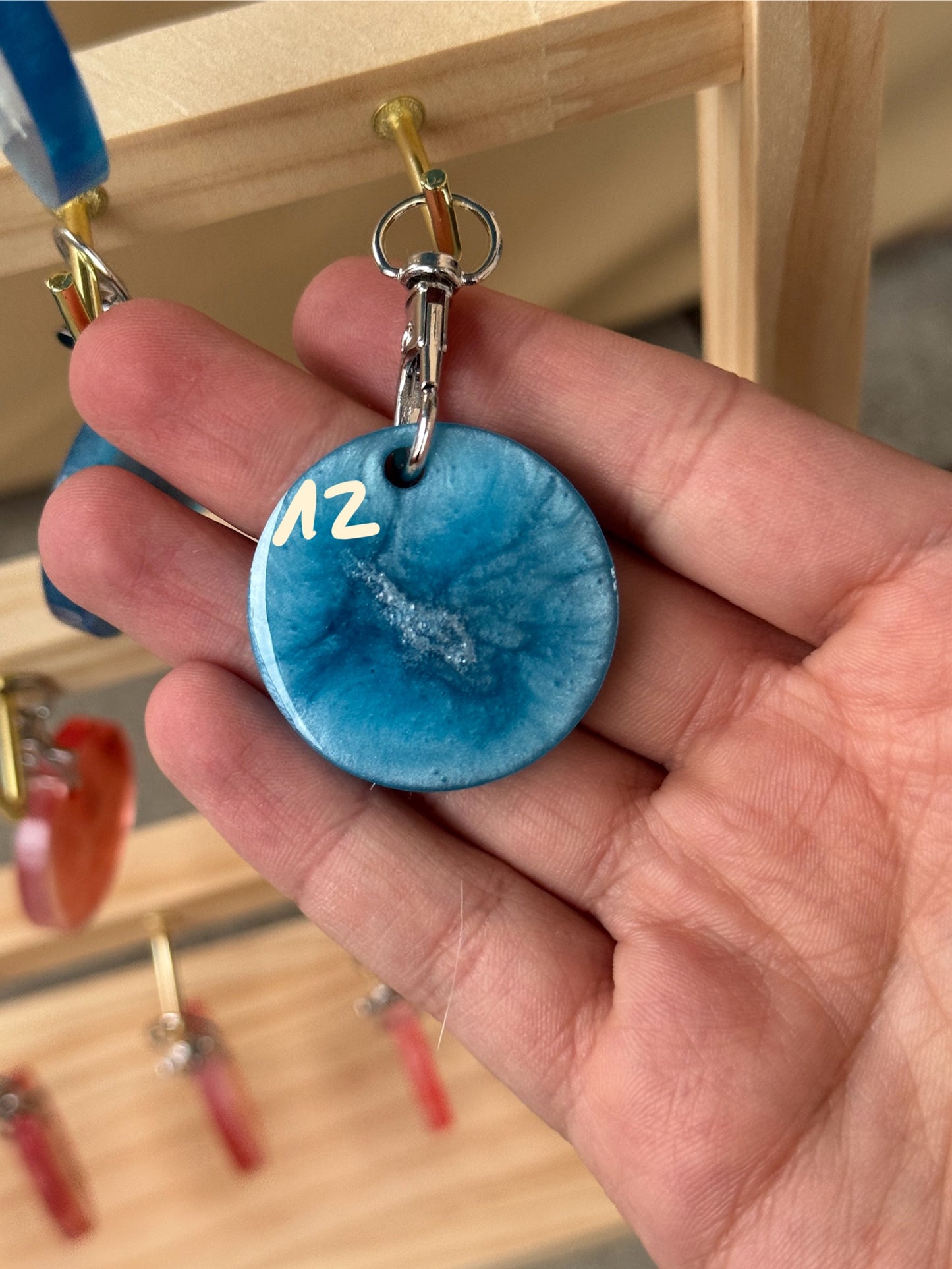 Epoxidharz Hundemarken - Serie Blausilber