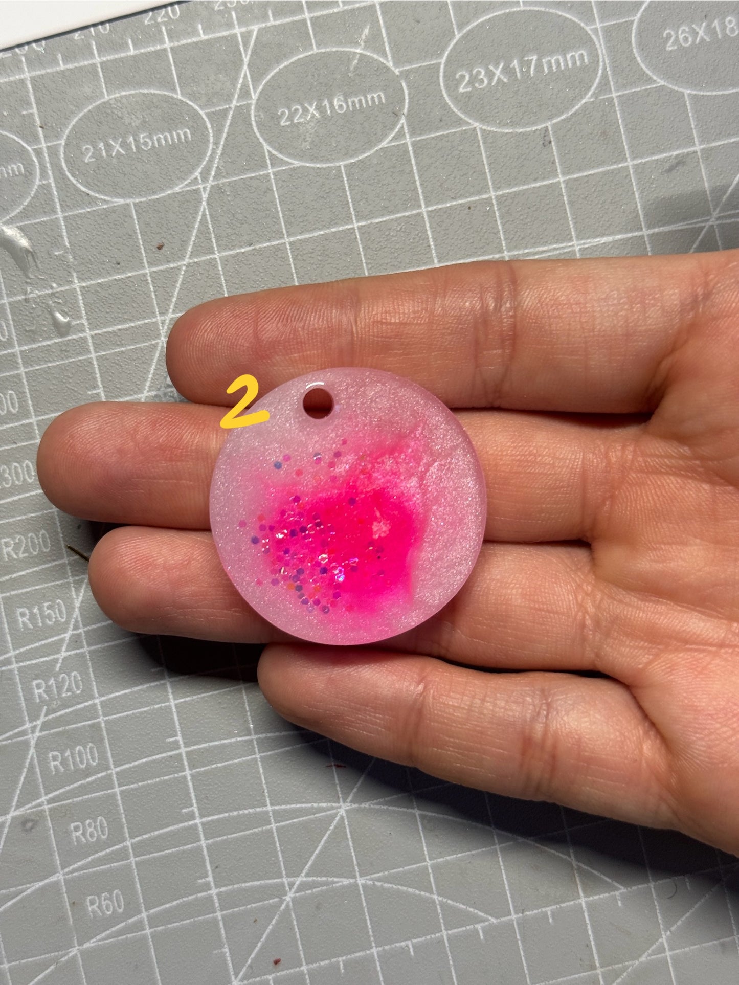 Epoxidharz Hundemarken - Serie Rosa/Weiß