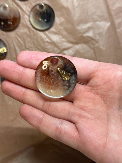 Epoxidharz Hundemarken - Serie Beigebraun