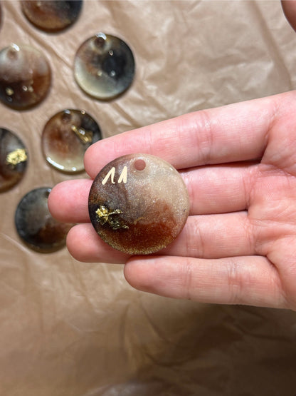 Epoxidharz Hundemarken - Serie Beigebraun