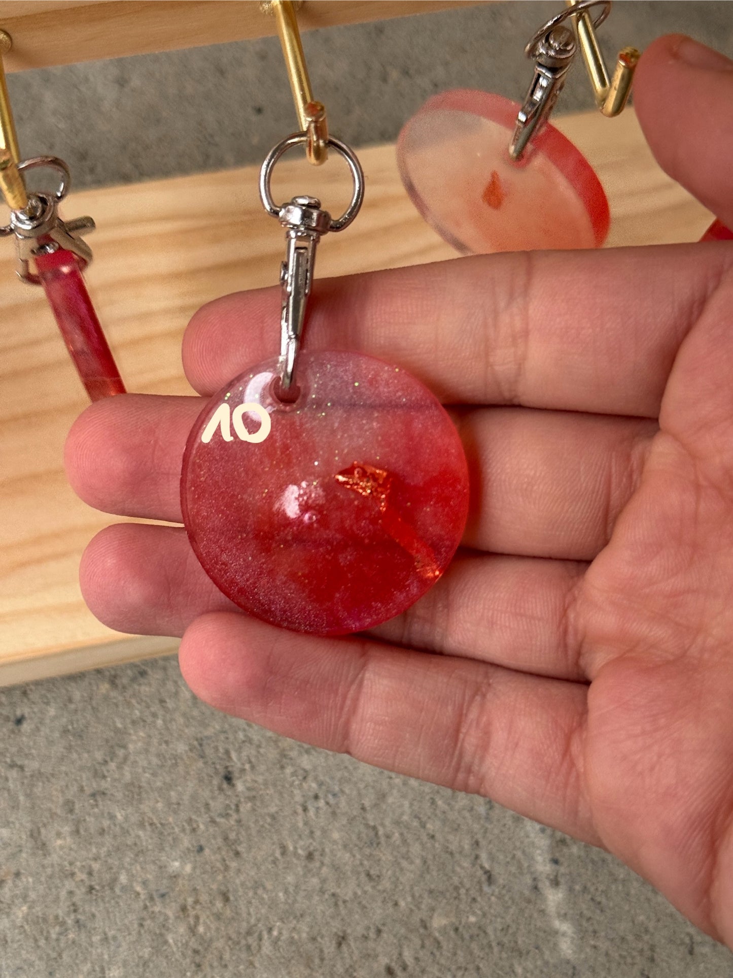 Epoxidharz Hundemarken - Serie Rosarot