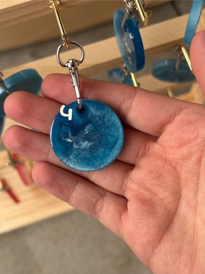 Epoxidharz Hundemarken - Serie Blausilber