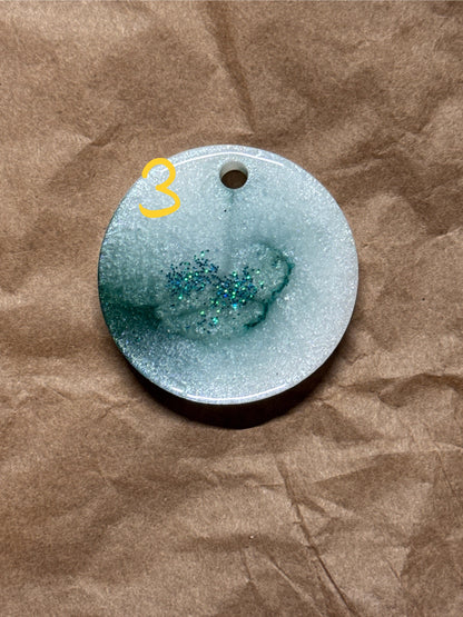 Epoxidharz Hundemarken - Serie Grün/Weiß