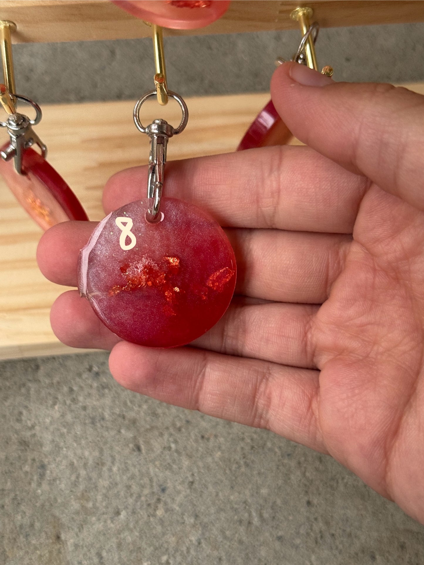 Epoxidharz Hundemarken - Serie Rosarot