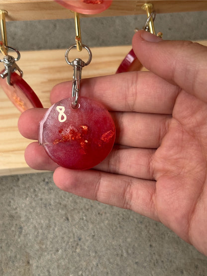 Epoxidharz Hundemarken - Serie Rosarot