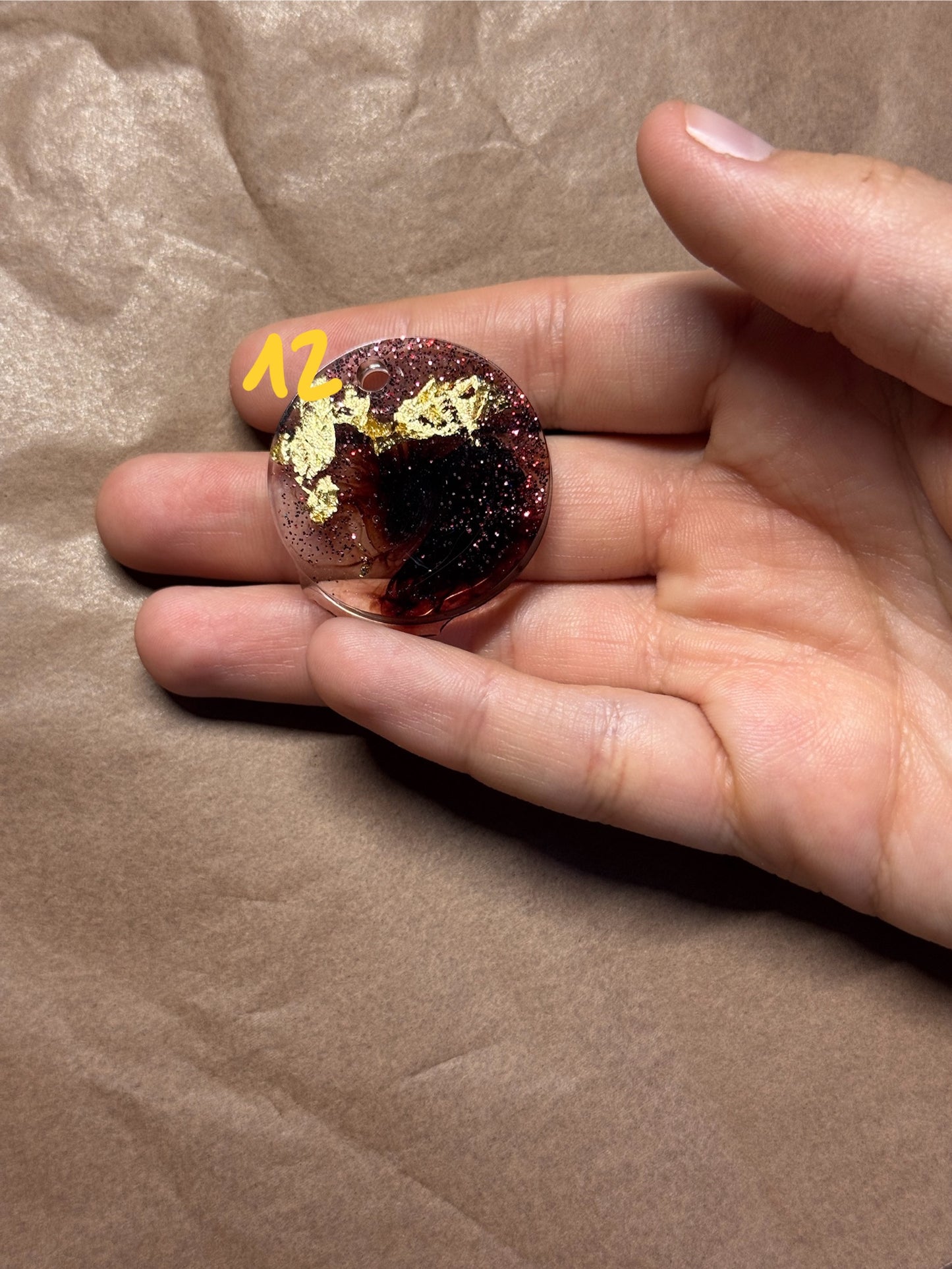 Epoxidharz Hundemarken - Serie Durchsichtig/Braun