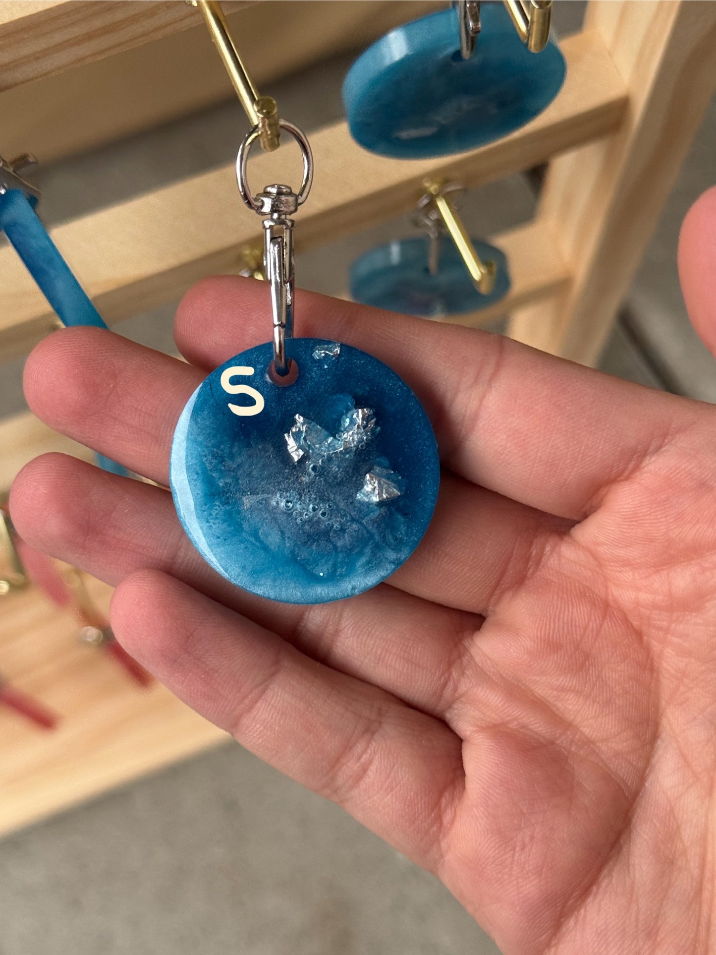 Epoxidharz Hundemarken - Serie Blausilber