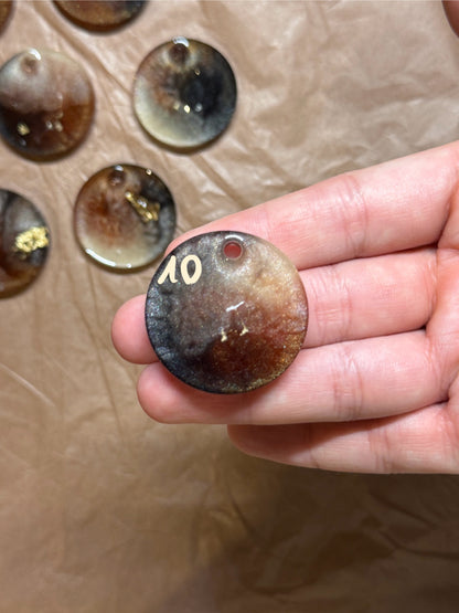 Epoxidharz Hundemarken - Serie Beigebraun