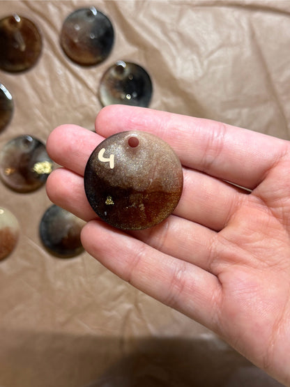 Epoxidharz Hundemarken - Serie Beigebraun