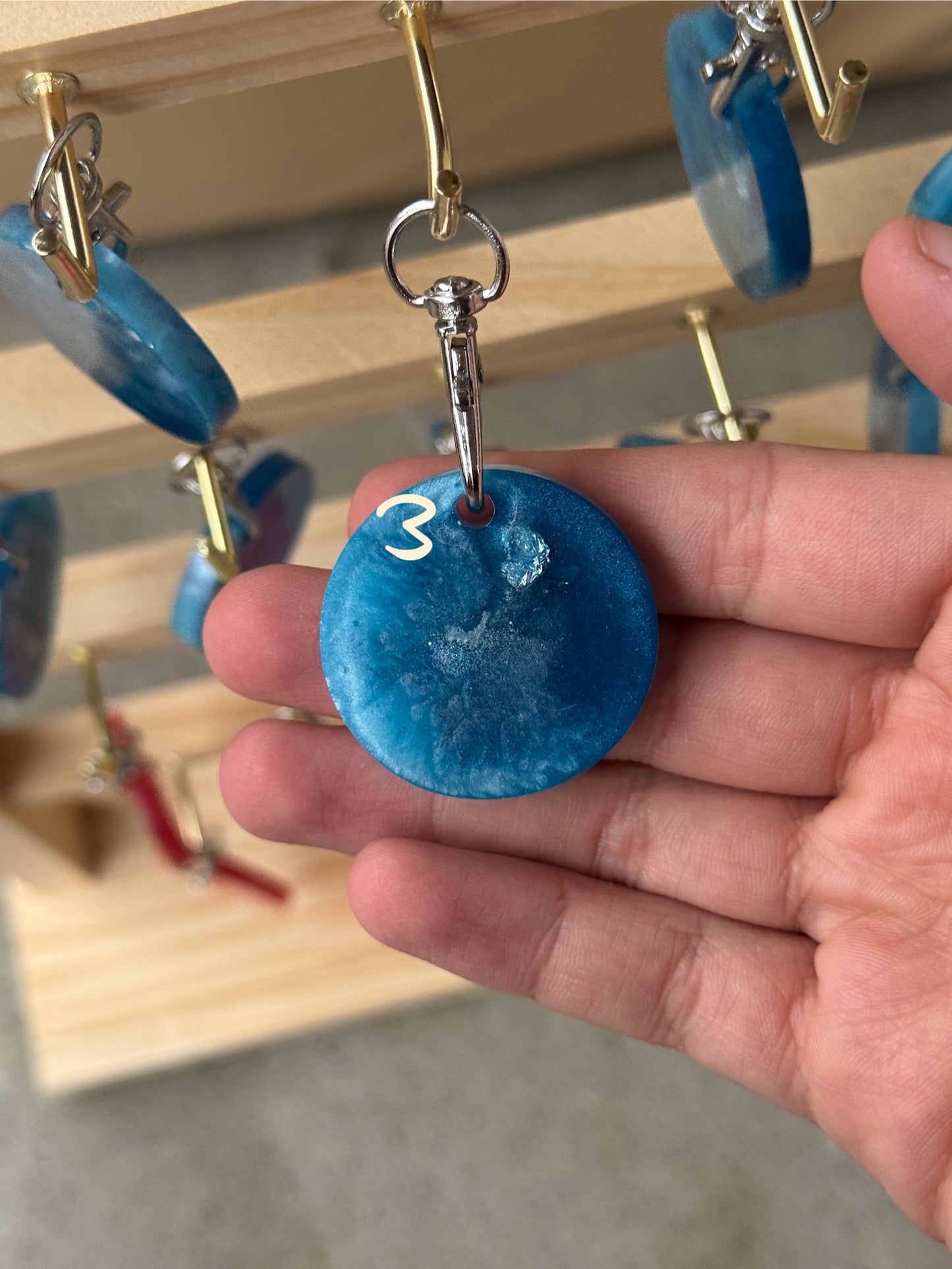 Epoxidharz Hundemarken - Serie Blausilber