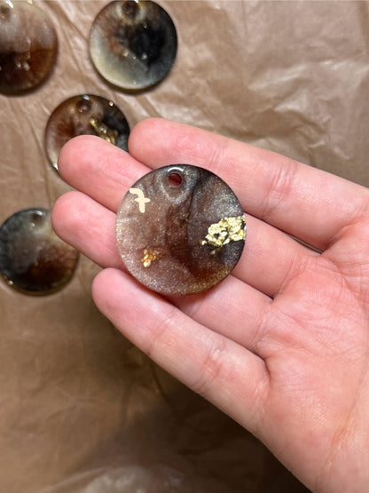 Epoxidharz Hundemarken - Serie Beigebraun